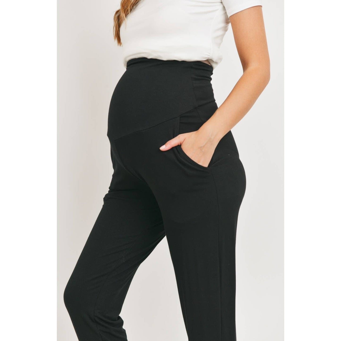 Solid Maternity Knit Joggers