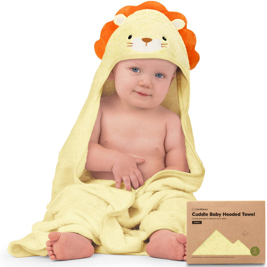 KeaBabies Cuddle Baby Hooded Towel: Lion