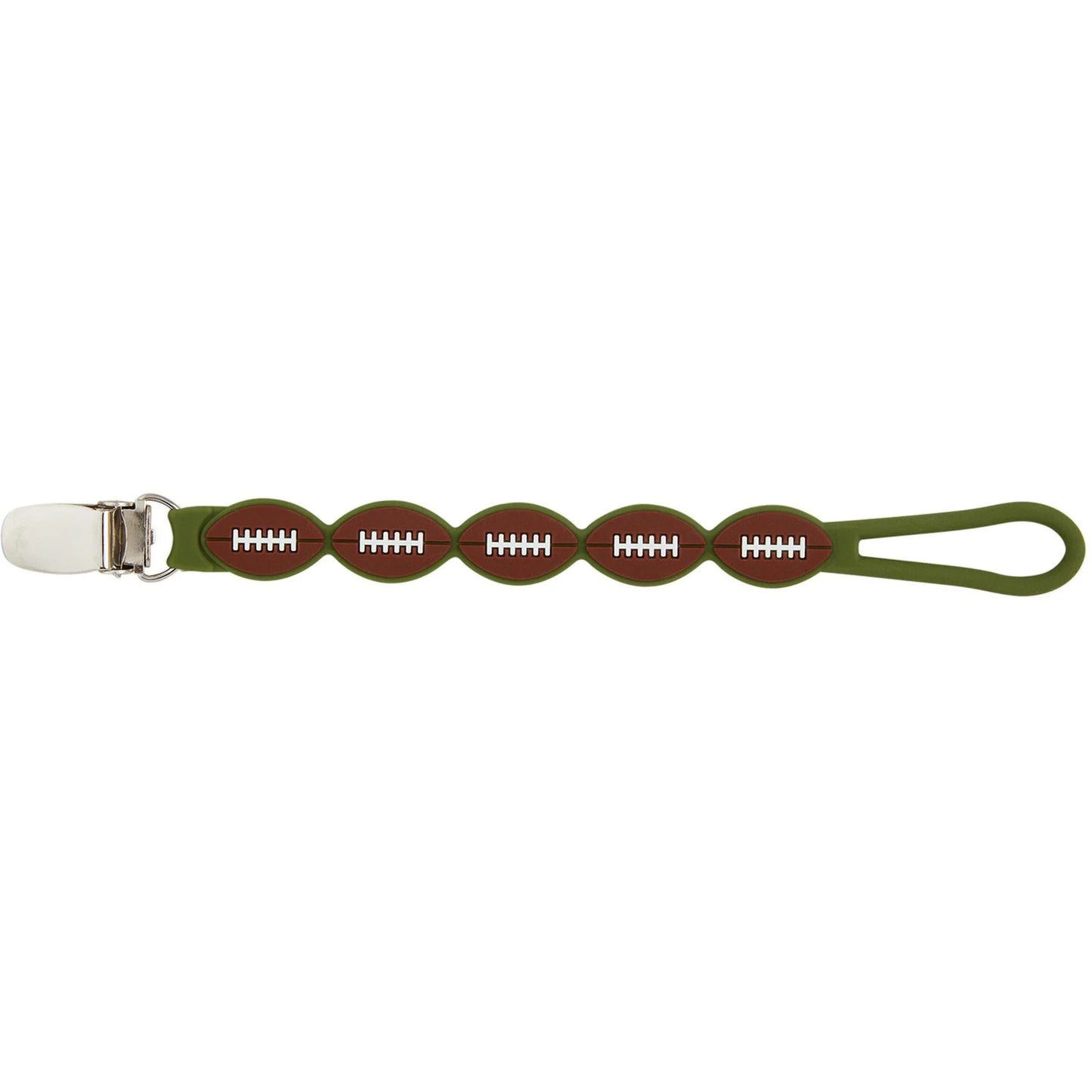 Mud Pie Football Silicone Pacy Strap