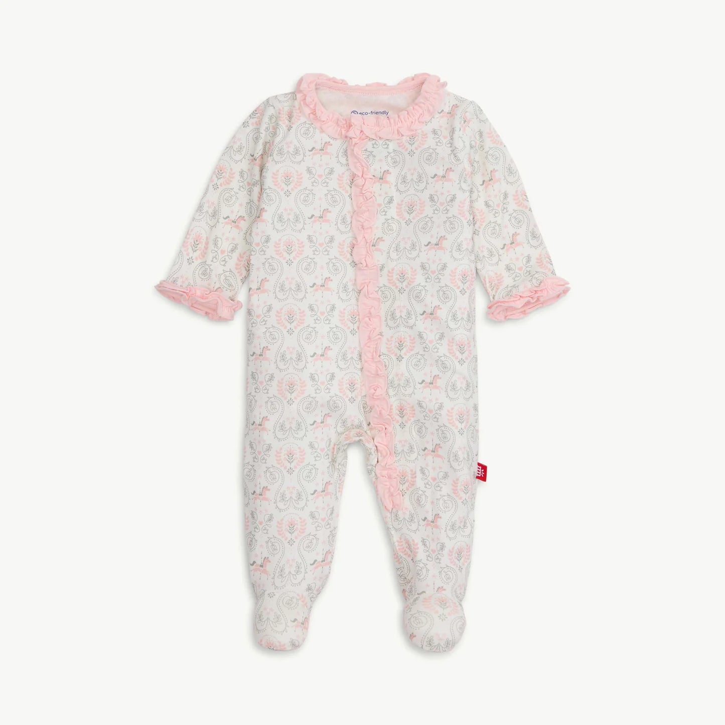 Magnetic me carousel modal magnetic parent favorite footie with ruffles