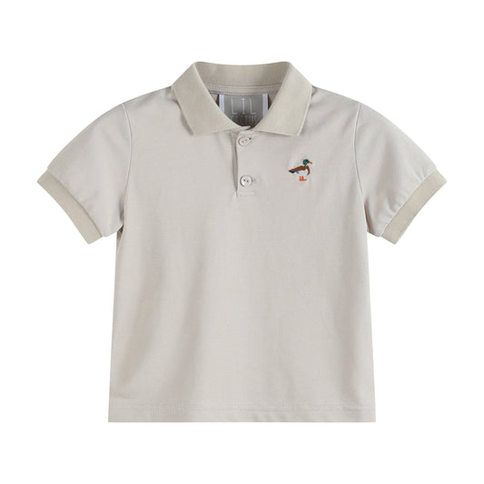 Petit Ami Light Brown Mallard Duck Golf Polo Shirt