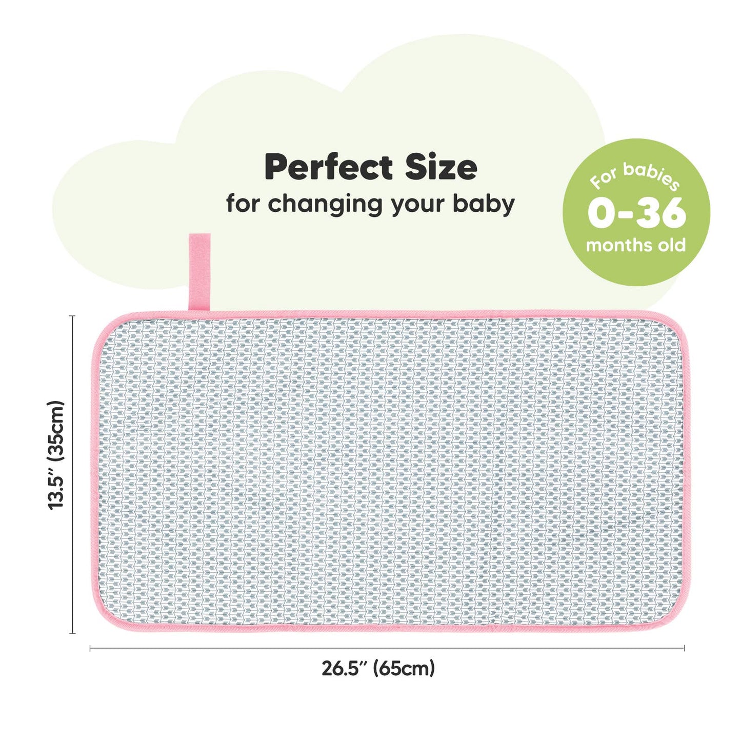 Swift Portable Changing Pad for Baby, Diaper Changing Mat: Sweet Pink