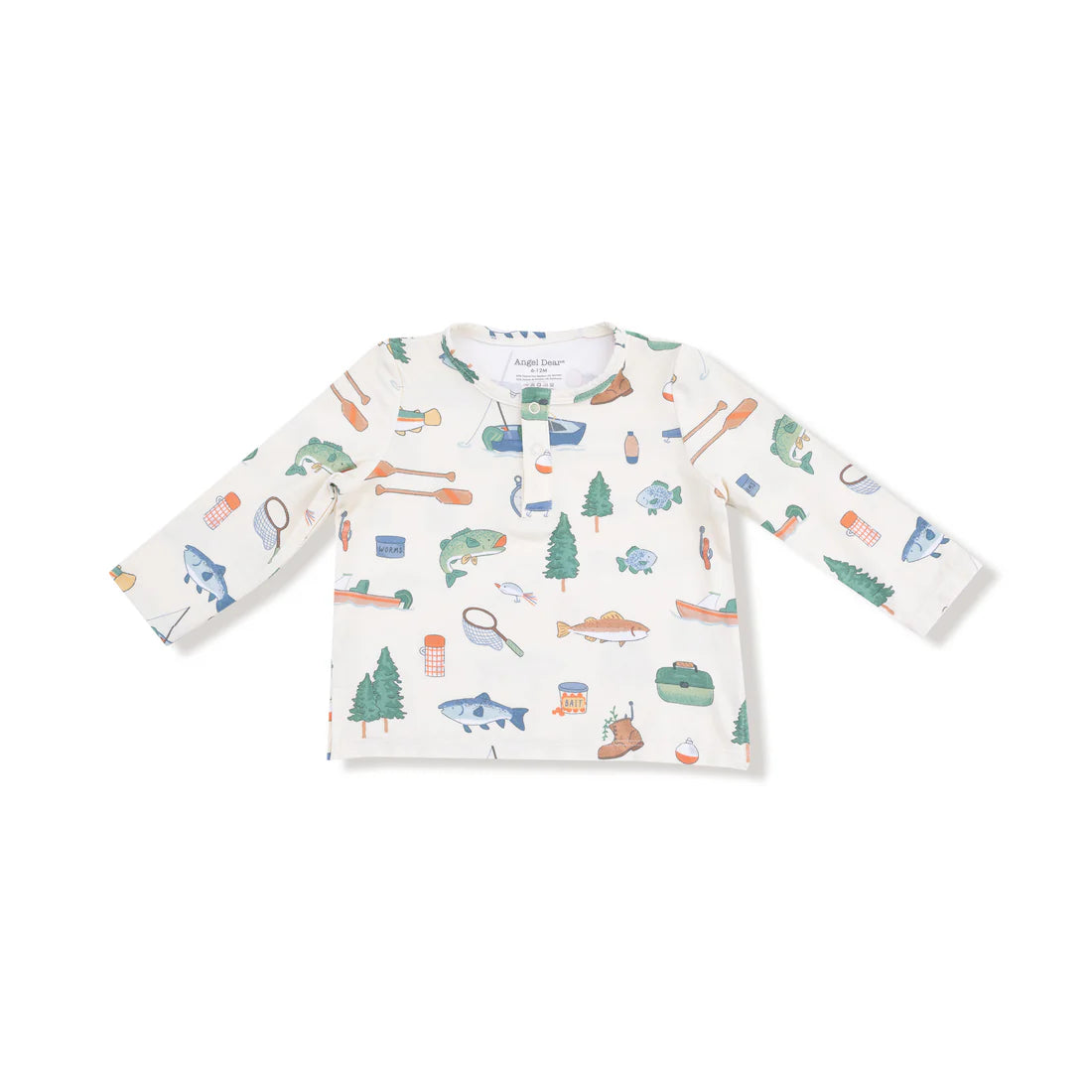Angel Dear Fishing Things - L/S Henley Top and Waffle Jogger
