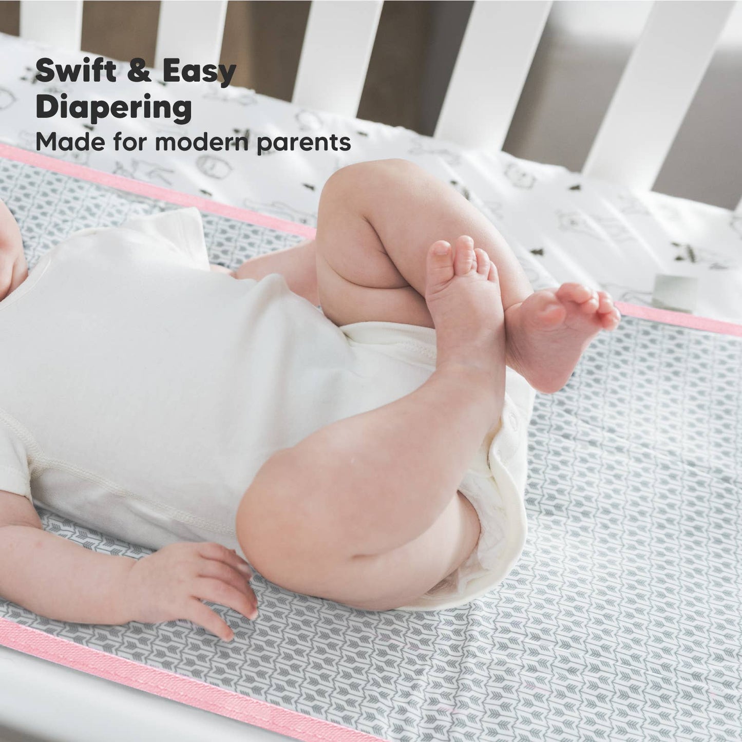 Swift Portable Changing Pad for Baby, Diaper Changing Mat: Sweet Pink