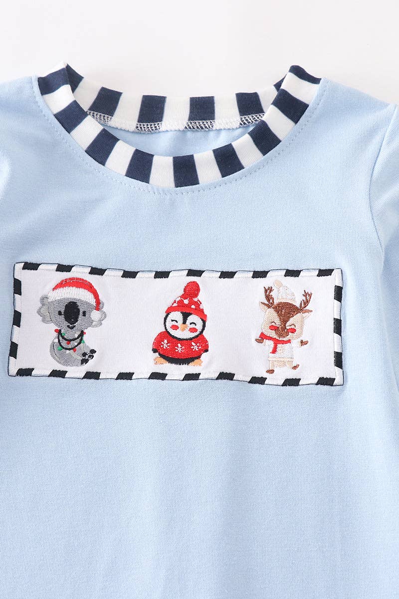 Blue Christmas Romper