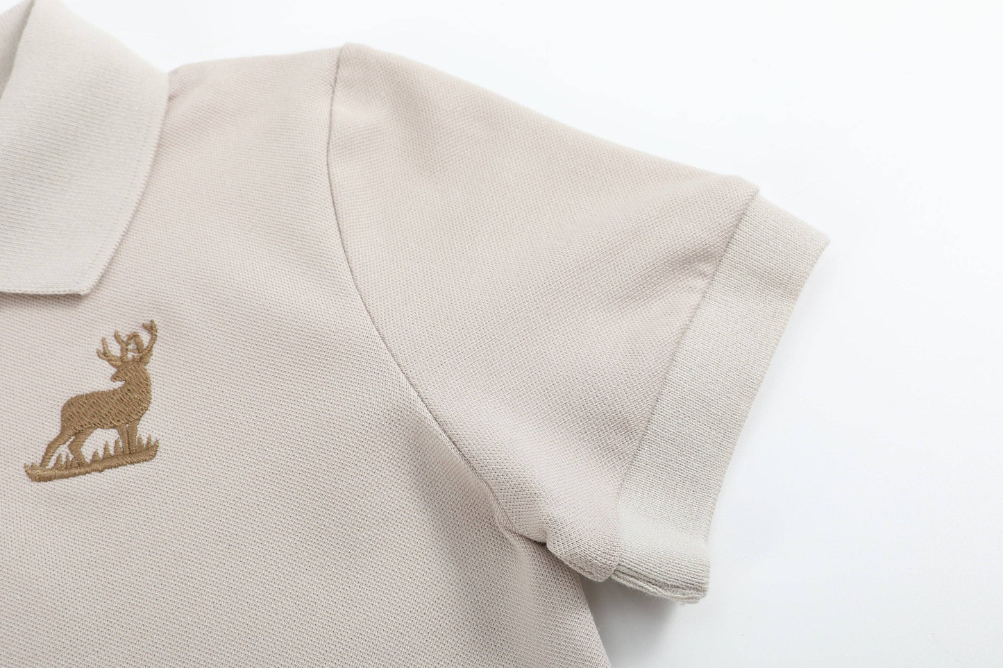 Petit Ami Brown Mule Deer Polo Shirt