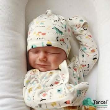 Magnetic me ABC Love modal magnetic cozy sleeper gown + hat set