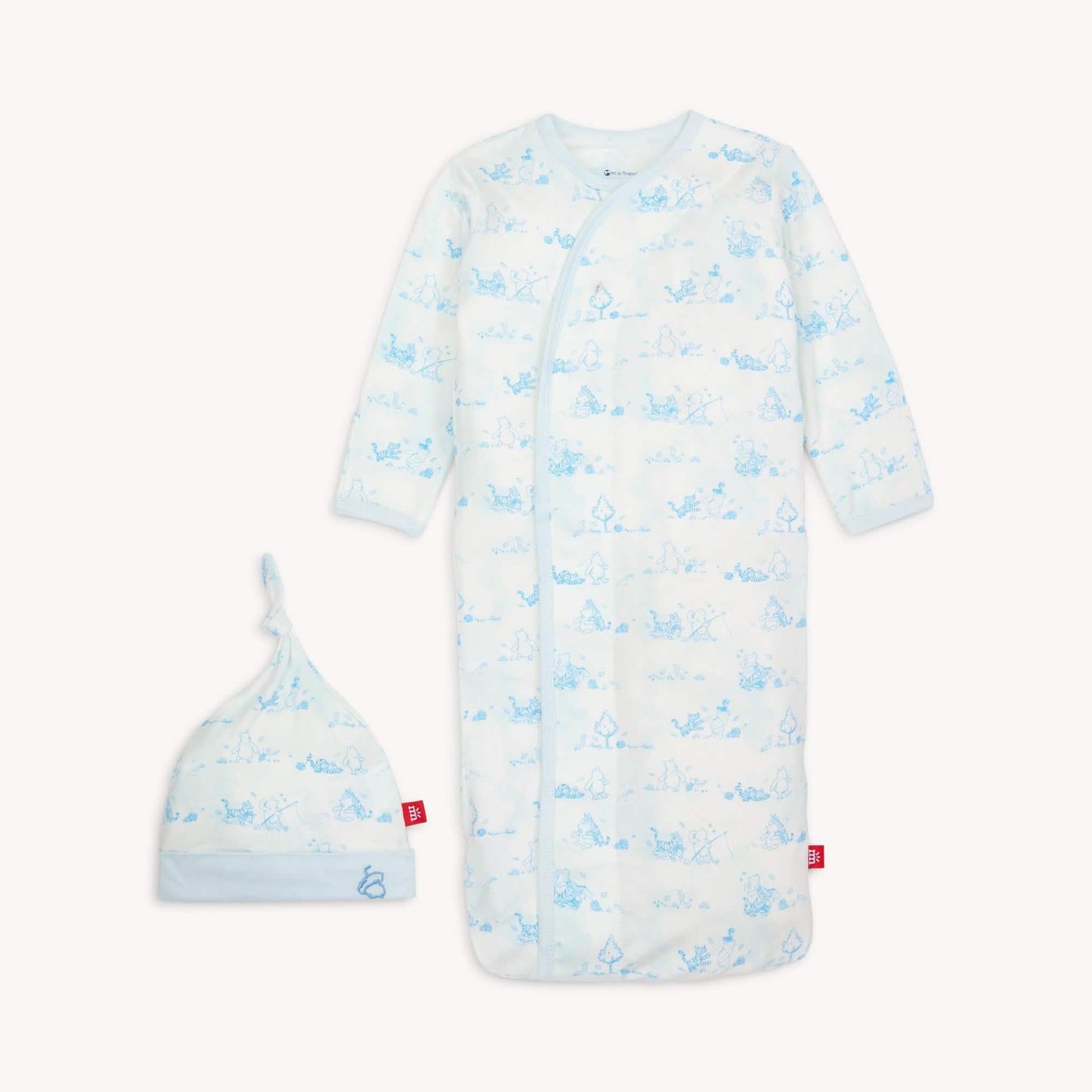 Magnetic me Disney Winnie the Pooh in the woods modal magnetic cozy sleeper gown + hat set