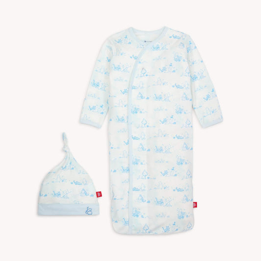 Magnetic me Disney Winnie the Pooh in the woods modal magnetic cozy sleeper gown + hat set