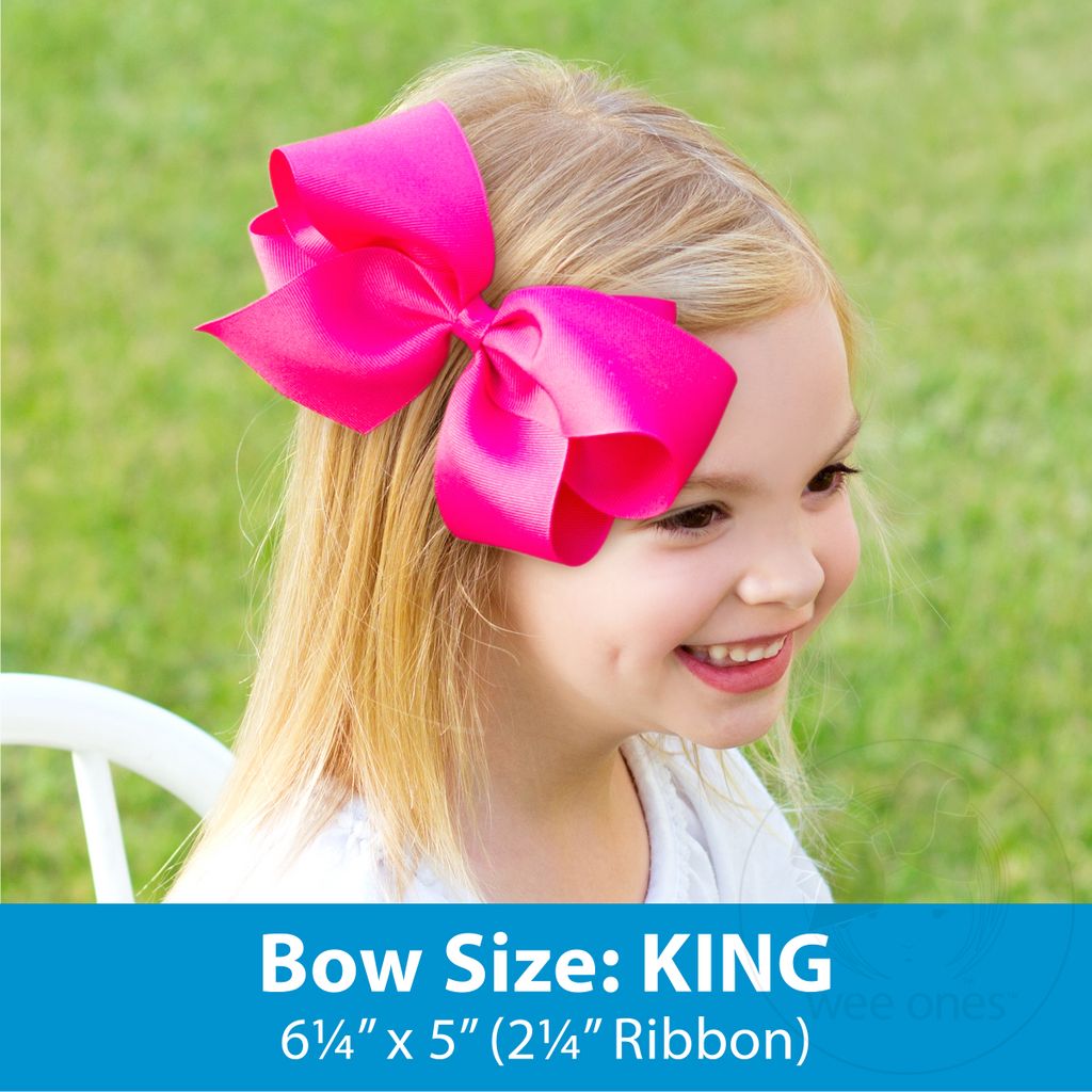 Wee Ones King Grosgrain Hair Bow with Easter Egg Print