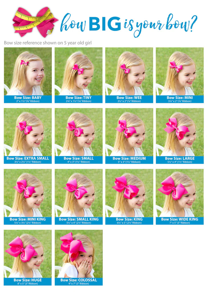 Wee Ones King Color Block Seersucker and Grosgrain Overlay Hair Bow