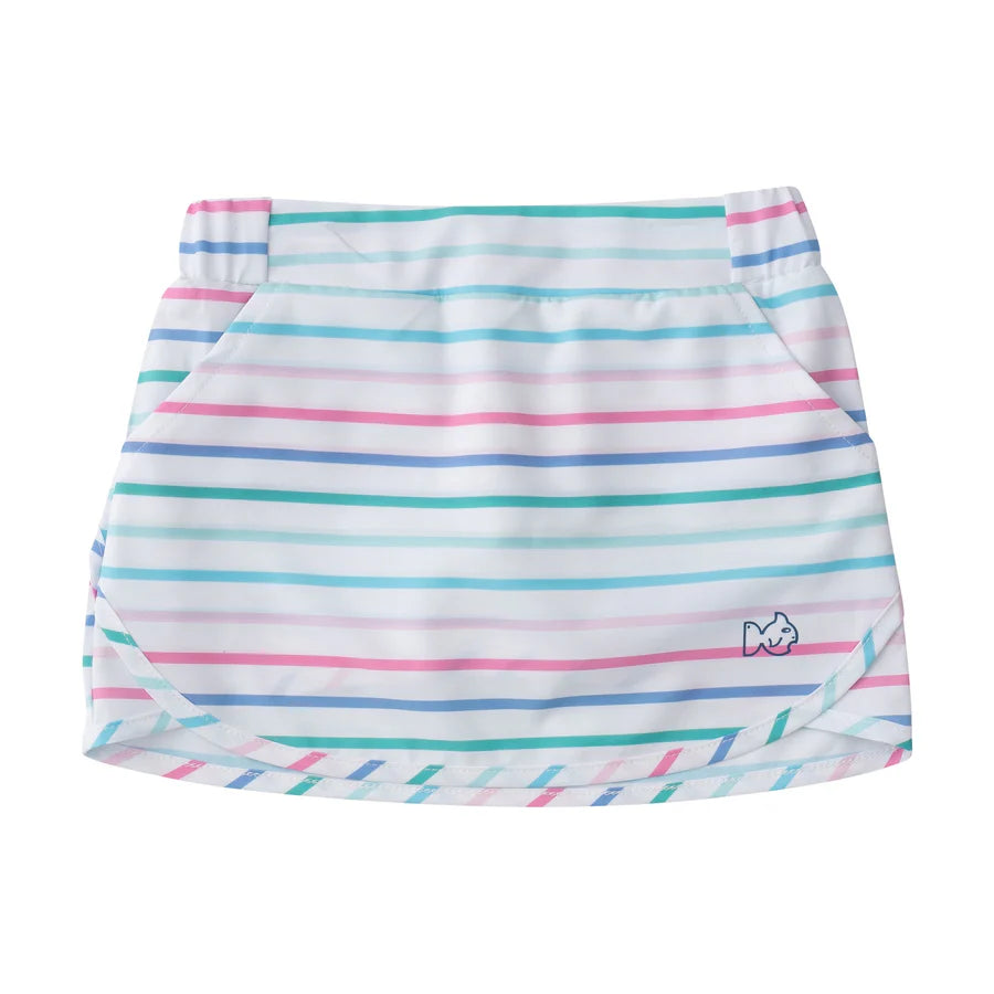 Prodoh Girls' Carolina Catch Skort in Fuchsia Pink Multicolor Stripe