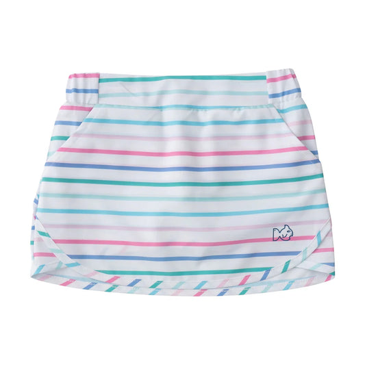 Prodoh Girls' Carolina Catch Skort in Fuchsia Pink Multicolor Stripe