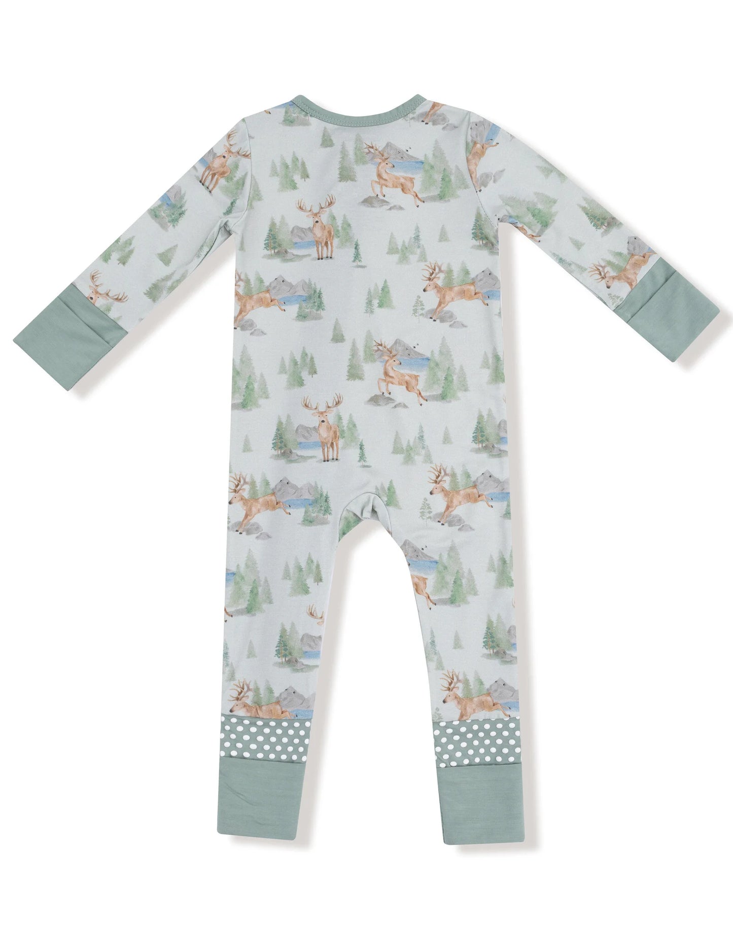 Angel Deer Buck Deer 2 Way Zipper Romper