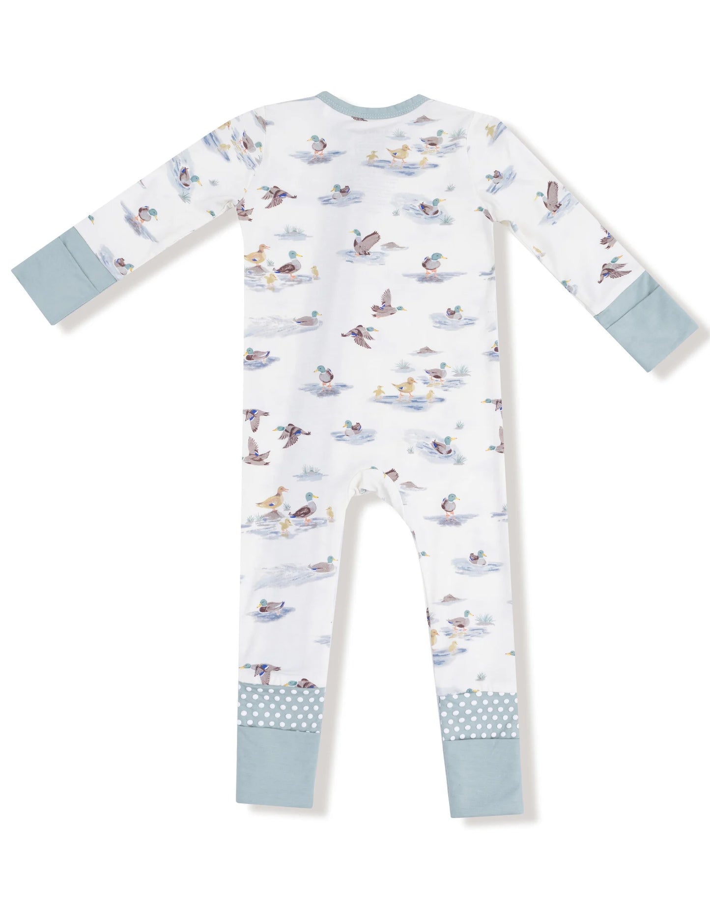Angel Dear Migrating Mallards 2 Way Zipper Romper