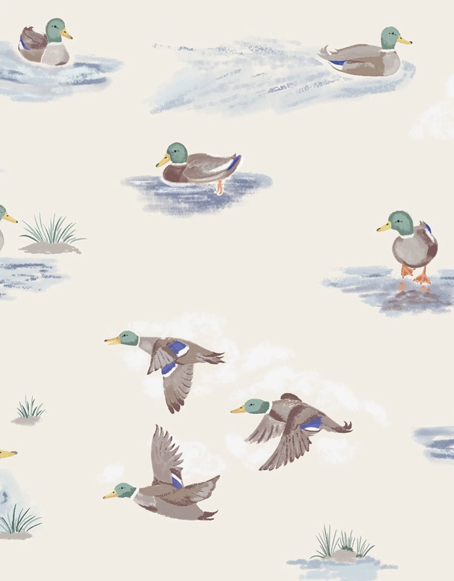 Angel Dear Migrating Mallards 2 Way Zipper Romper
