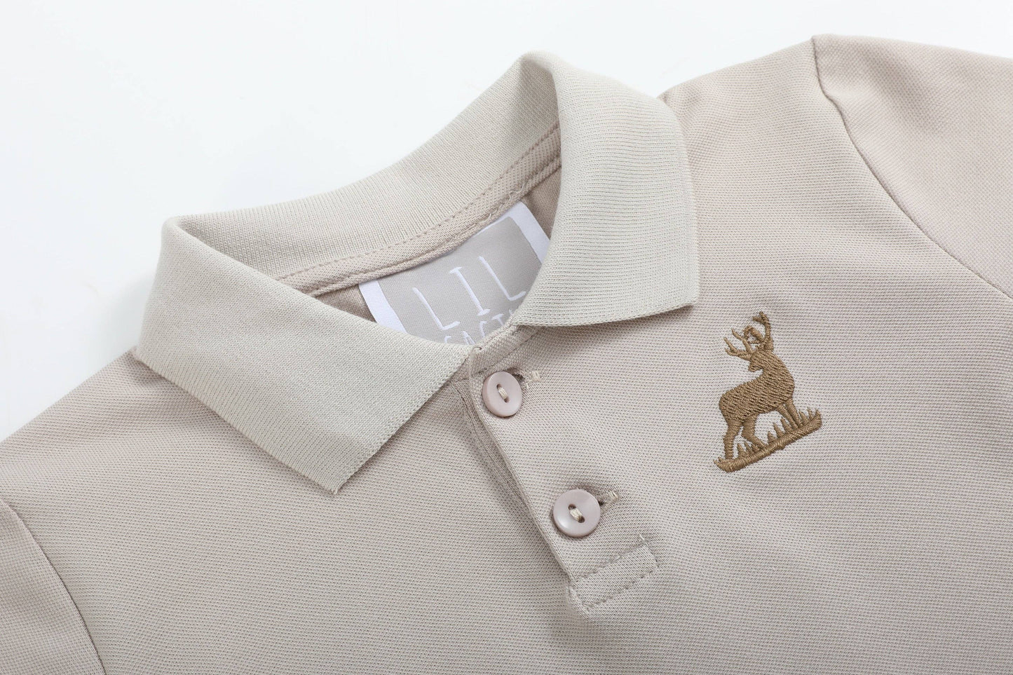 Petit Ami Brown Mule Deer Polo Shirt