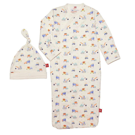 Magnetic me can you dig it modal magnetic cozy sleeper gown + hat set