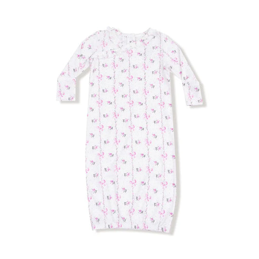 Angel Dear Dainty Buds And Bows Stripe - Kimono Gown