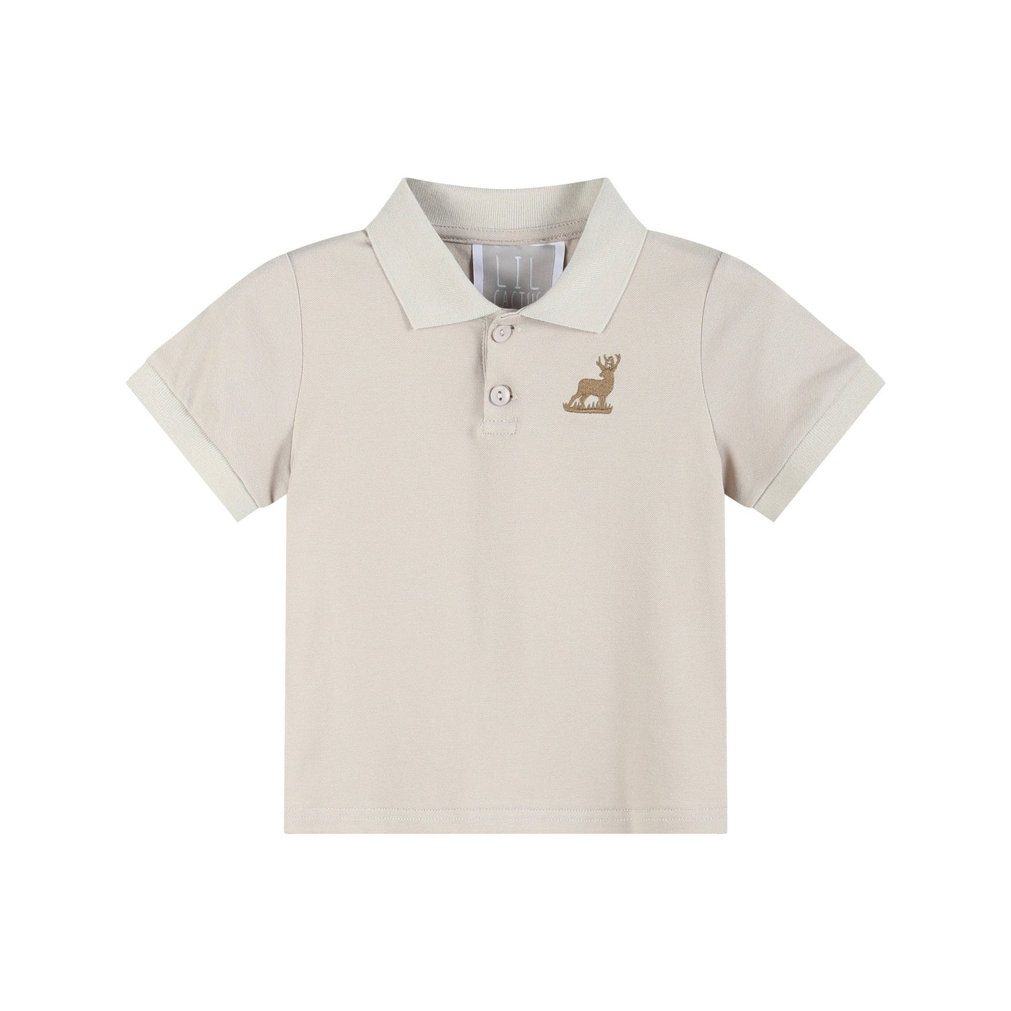 Petit Ami Brown Mule Deer Polo Shirt