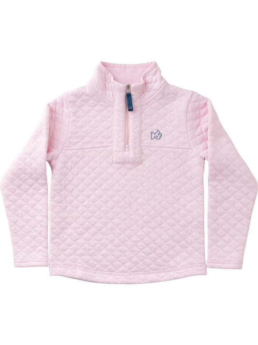 Prodoh Girl's Quilted Zip Pullover in Pink