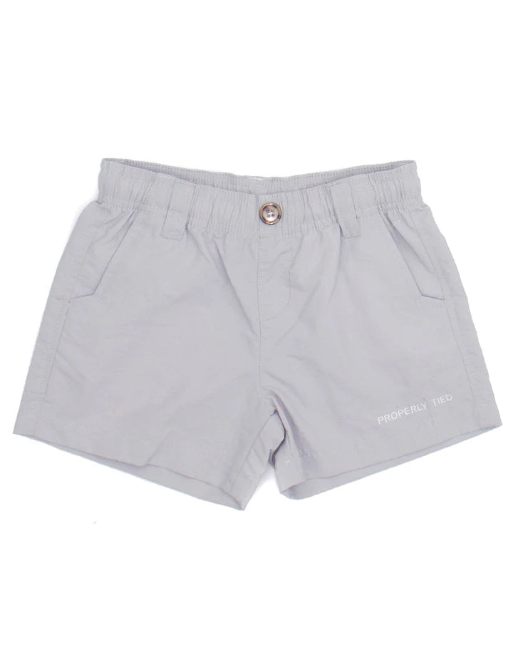 Properly Tied Boys Mallard Short Light Grey