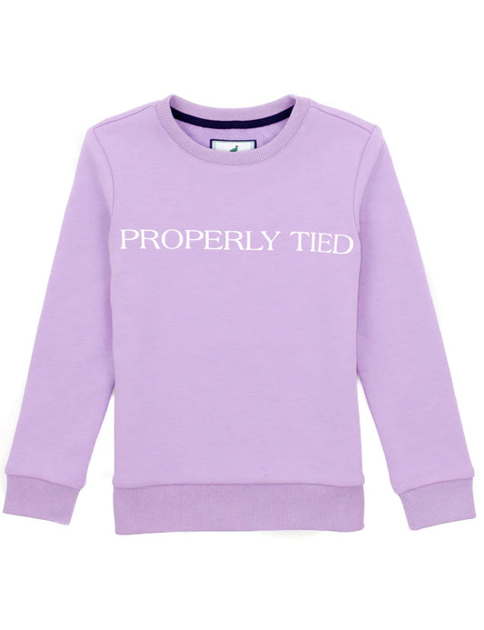 Properly Tied Girls Laurel Crew Lilac