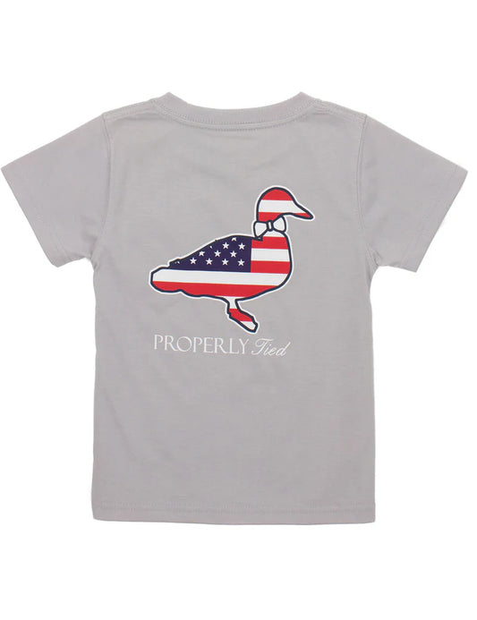 Properly Tied Boys American Logo