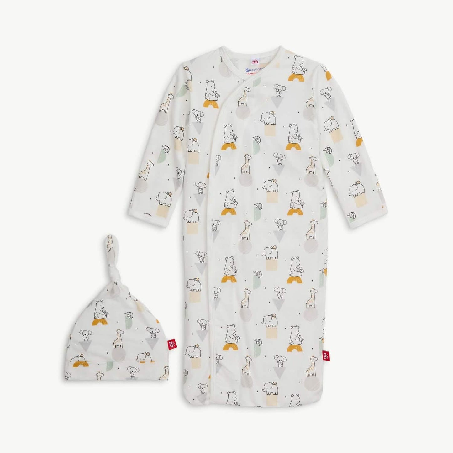 Magnetic me new kid on the block modal magnetic cozy sleeper gown + hat set