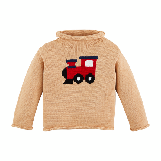 Train Rollneck Toddler Sweater