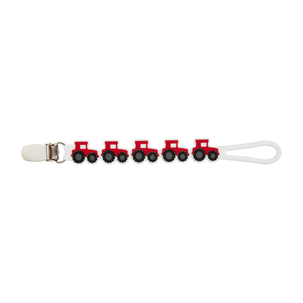 Mud Pie Tractor Silicone Pacy Strap