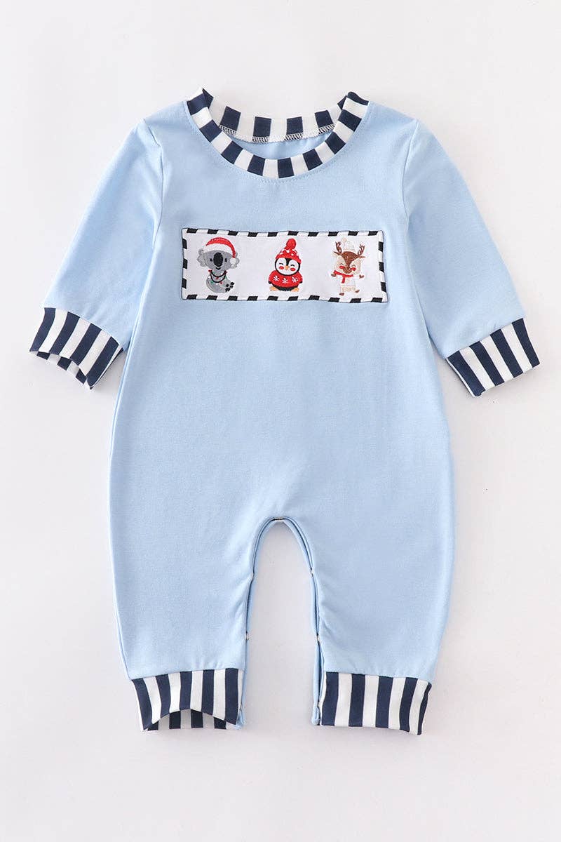 Blue Christmas Romper