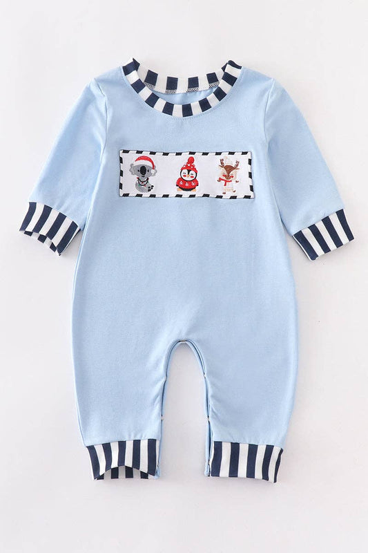 Blue Christmas Romper